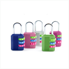 High quality zinc alloy cute colorful combination lock 3 digit resettable luggage lock